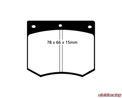 EBC Brakes Yellowstuff Street & Track Front Brake Pads AC 3000 3.0 1975-1986 - DP4291R