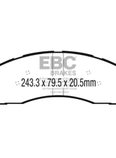 EBC Brakes Yellowstuff Street & Track Brake Pads for Ford F-450 2017-2021                                     - DP43078R - Image 4
