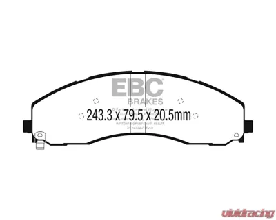 EBC Brakes Yellowstuff Street & Track Brake Pads for Ford F-450 2017-2021 - DP43078R