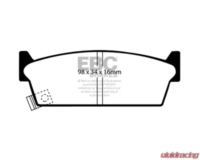 EBC Brakes Yellowstuff Street & Track Rear Brake Pads Infiniti M30 3.0 1990-1993 - DP4686/2R