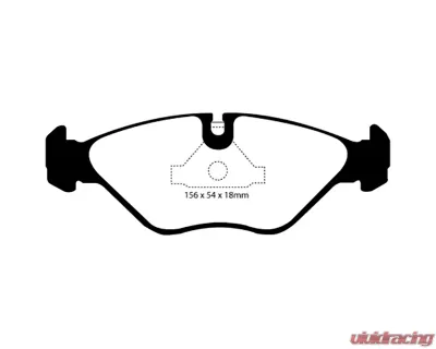 EBC Brakes Yellowstuff Street & Track Brake Pads for Saab 9000 2.0 (1990-1998) - DP4751R