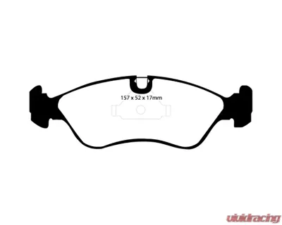 EBC Brakes Yellowstuff Street & Track Front Brake Pads for Daewoo Lanos 1.6 1992-2002 - DP4760R