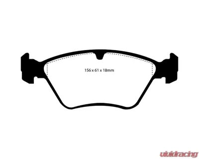 EBC Brakes Yellowstuff Street & Track Front Brake Pads for Saab 900 2.0 Turbo 1994-1996 - DP4976R