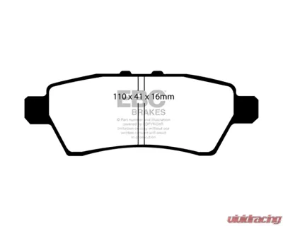 EBC Brakes Bluestuff NDX Full Race Rear Brake Pads Nissan Pathfinder 2008-2012 - DP51748NDX