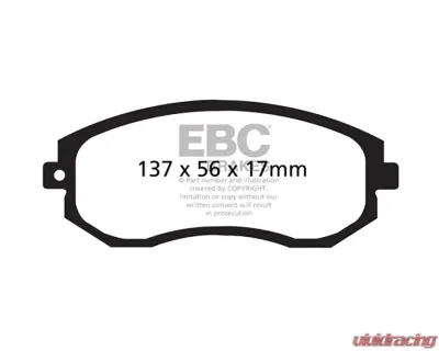 EBC Brakes Bluestuff NDX Full Race Rear Brake Pads Subaru BRZ | Scion FRS | Toyota 86 2.0L 2012+ - DP51884NDX