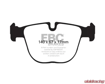 EBC Brakes Bluestuff NDX Full Race Rear Brake Pads BMW X5 M 4.4TT 2010-2011 - DP52008NDX