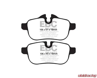 EBC Brakes Bluestuff NDX Full Race Rear Brake Pads BMW Z4 E89 2009-2010 - DP52046NDX