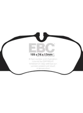 EBC Brakes Bluestuff NDX Full Race Front Brake Pads for Porsche Boxster 2.7L 2012-2016                                     - DP52057NDX - Image 3