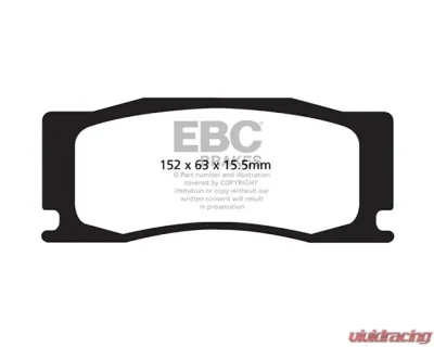 EBC Brakes Bluestuff NDX Full Race Front Brake Pads Jaguar XKR 4.2L Supercharged 2008-2009 - DP52111NDX