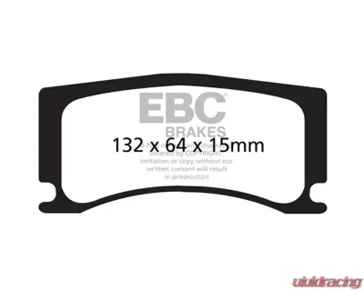 EBC Brakes Bluestuff NDX Full Race Rear Brake Pads Jaguar XKR 4.2L Supercharged 2008-2009 - DP52112NDX