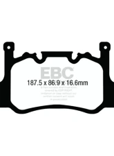 EBC Brakes Bluestuff NDX Full Race Rear Brake Pads Porsche 911 GT3 3.8L Cast Iron Rotor Only 2013-2015                                     - DP52207NDX - Image 3