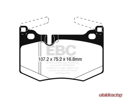 EBC Brakes Bluestuff NDX Full Race Rear Brake Pads Lexus GS-F 2016+ - DP52261NDX