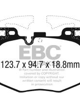 EBC Brakes Bluestuff NDX Full Race Front Brake Pads BMW G20 3-Series 2021+                                     - DP52302NDX - Image 3