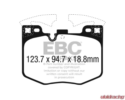 EBC Brakes Bluestuff NDX Full Race Front Brake Pads BMW G20 3-Series 2021+ - DP52302NDX
