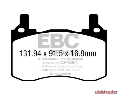 EBC Brakes Bluestuff NDX Full Race Rear Brake Pads Genesis G70 2.0T 2019+ - DP52357NDX