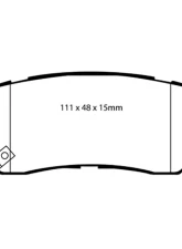 EBC Brakes Greenstuff 6000 Series Rear Truck/SUV Street Sport Brake Pads Hyundai Veracruz 3.8 2007-2012                                     - DP61814 - Image 4