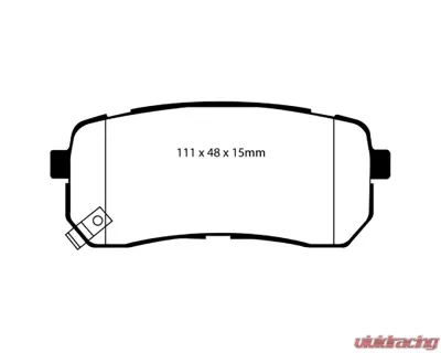 EBC Brakes Greenstuff 6000 Series Rear Truck/SUV Street Sport Brake Pads Hyundai Veracruz 3.8 2007-2012 - DP61814
