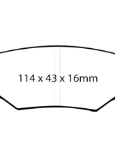 EBC Brakes EBC Racing RP-X Track & Race Brake Pads for Alcon, AP Racing, Hi-Spec                                     - DP8003RPX - Image 2