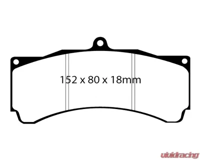 EBC Brakes EBC Racing Front RP-X Track & Race Brake Pads for AP Racing | Hi-Spec - DP8005RPX