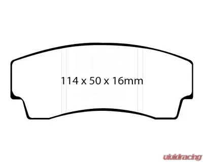 EBC Brakes EBC Racing Front RP-X Track & Race Brake Pads for Lotus Esprit 1999-2003, Alcon, AP Racing - DP8008RPX