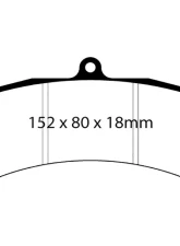 EBC Brakes EBC Racing RP-X Track & Race Brake Pads for AP Racing CP5560, Ultra-High Performance                                     - DP8012RPX - Image 2