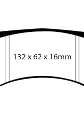 EBC Brakes EBC Racing Front RP-X Track & Race Brake Pads for Ferrari, Mitsubishi, Subaru                                     - DP8016RPX - Image 2