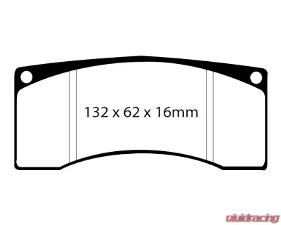 EBC Brakes EBC Racing Front RP-X Track & Race Brake Pads for Ferrari, Mitsubishi, Subaru - DP8016RPX