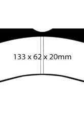 EBC Brakes EBC Racing Front RP-X Track & Race Brake Pads for AP Racing & Wilwood Calipers                                     - DP8037/2RPX - Image 2
