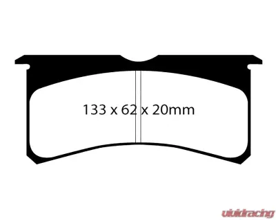 EBC Brakes EBC Racing Front RP-X Track & Race Brake Pads for AP Racing & Wilwood Calipers - DP8037/2RPX