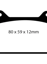 EBC Brakes EBC Racing Front RP-X Track & Race Brake Pads for Wilwood Powerlite 79R                                     - DP8057RPX - Image 2