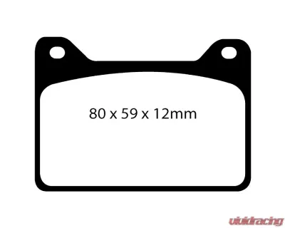 EBC Brakes EBC Racing Front RP-X Track & Race Brake Pads for Wilwood Powerlite 79R - DP8057RPX