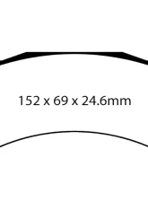 EBC Brakes EBC Racing Front RP-X Track & Race Brake Pads for Audi RS3, BMW M2, McLaren 570S                                     - DP8080RPX - Image 2