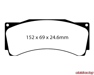 EBC Brakes EBC Racing Front RP-X Track & Race Brake Pads for Audi RS3, BMW M2, McLaren 570S - DP8080RPX