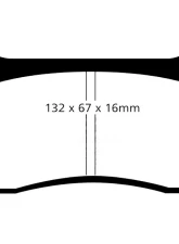 EBC Brakes EBC Racing Front RP-X Track & Race Brake Pads for Audi, Ferrari, Lamborghini, Nissan, Dodge, Chrysler                                     - DP81110RPX - Image 2