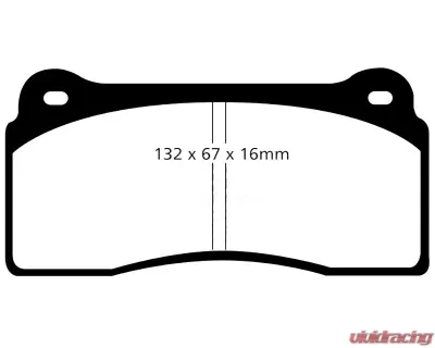 EBC Brakes EBC Racing Front RP-X Track & Race Brake Pads for Audi, Ferrari, Lamborghini, Nissan, Dodge, Chrysler - DP81110RPX