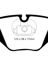 EBC Racing Rear RP-X Track & Race Brake Pads BMW 330 | M3 | Z4 M 2000-2009                                     - DP81118RPX - Image 2