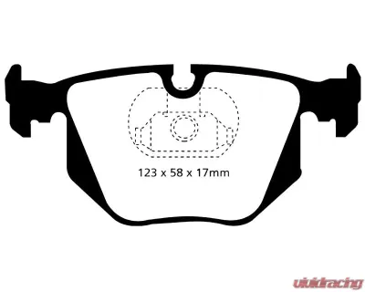 EBC Racing Rear RP-X Track & Race Brake Pads BMW 330 | M3 | Z4 M 2000-2009 - DP81118RPX