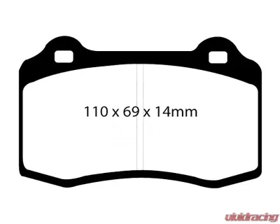 EBC Racing Front RP-X Track & Race Brake Pads Chrysler | Dodge | Ferrari | Lutos | Jeep 1991-2021 - DP81140RPX