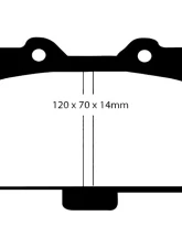 EBC Racing Front RP-X Track & Race Brake Pads Nissan | Subaru 1989-2008                                     - DP81200RPX - Image 2