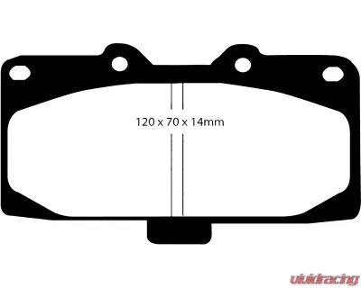 EBC Racing Front RP-X Track & Race Brake Pads Nissan | Subaru 1989-2008 - DP81200RPX