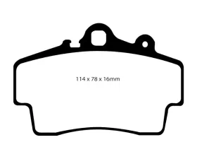 EBC Racing Front RP-X Track & Race Brake Pads Porsche Boxster 986 | 987 w/Cast Iron Discs 1997-2009