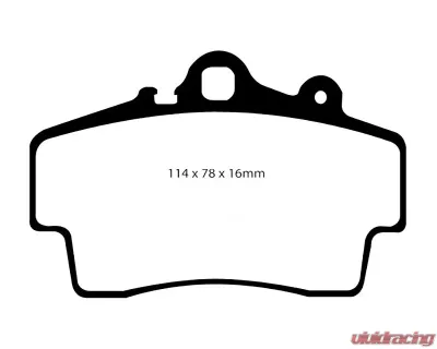EBC Racing Front RP-X Track & Race Brake Pads Porsche Boxster 986 | 987 w/Cast Iron Discs 1997-2009 - DP81207RPX