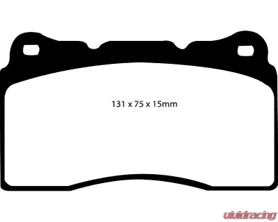 EBC Racing Front RP-X Track & Race Brake Pads Buick | Chevrolet | Dodge | Ford | Mitsubishi | Subaru 2002-2017 - DP81210RPX