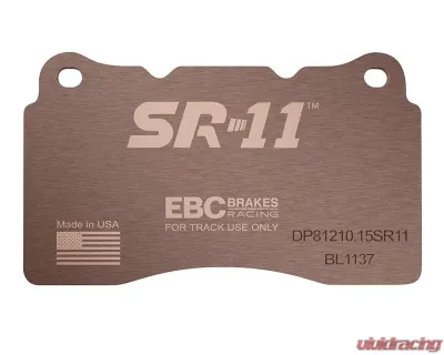 EBC Racing Front &Rear SR-11 Sintered Race Brake Pads Alfa Romeo | Cadillac | Chevrolet | Ford | Maserati | Tesla 1997-2022 - DP81210.15SR11