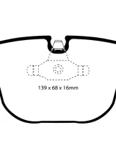 EBC Brakes EBC Racing RP-X Track & Race Brake Pads for BMW 135i, 1M, M3 2007-2013                                     - DP81451RPX - Image 2