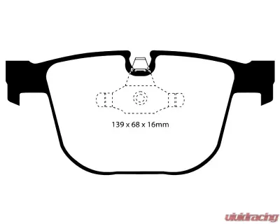 EBC Brakes EBC Racing RP-X Track & Race Brake Pads for BMW 135i, 1M, M3 2007-2013 - DP81451RPX