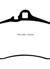 EBC Brakes EBC Racing RP-X Track & Race Brake Pads for Porsche 911 2001-2012                                     - DP81515RPX - Image 2