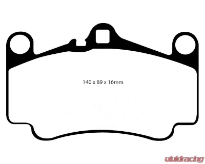 EBC Brakes EBC Racing RP-X Track & Race Brake Pads for Porsche 911 2001-2012 - DP81515RPX