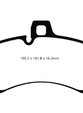 EBC Brakes EBC Racing RP-X Track & Race Brake Pads for Porsche GT2 | GT3 2003-2013                                     - DP81516RPX - Image 2