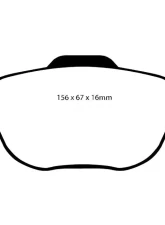 EBC Brakes EBC Racing Front RP-X Track & Race Brake Pads for Ford Fiesta ST Mk6 2004-2008                                     - DP81641RPX - Image 2